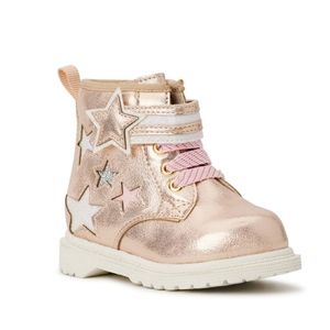 Wonder Nation. Toddler Girls Star Combat Style Boots. Metallic Pink. NWT.